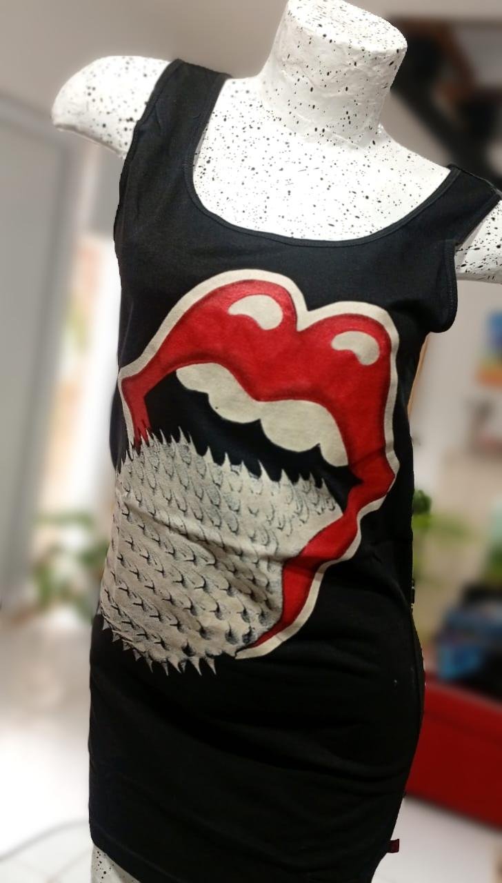 Vestido-Lengua Rolling